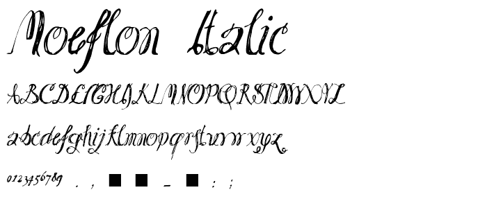 Moeflon Italic font